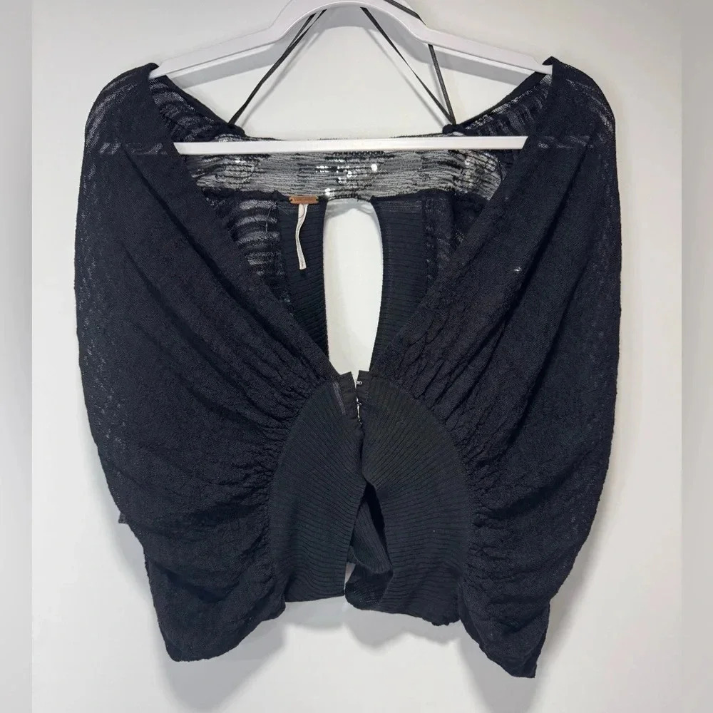 Free People Black and Silver Evening Shrug - Size small - Picture 2 of 11